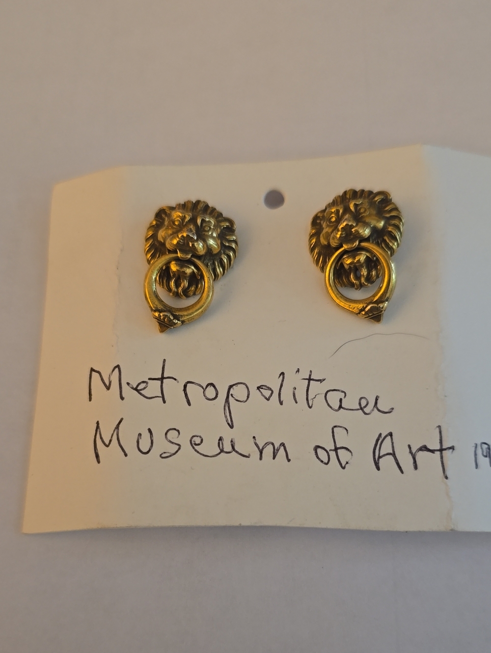 Metropolitan Museum Of Art Lions Head Earrings 1982